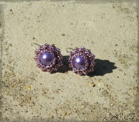 Levandulové pokušení šperk pestrobarevné doplněk náušnice květ kytka elegance perla perlička něžné kvítek každodenní 