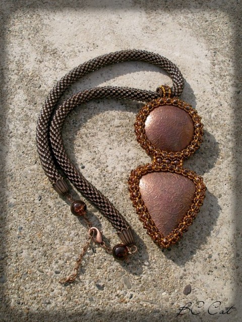 Chocolate - náhrdelník šperk náhrdelník korálky doplněk polymer nápadný čokoláda fimošon 