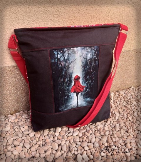 Kabelka - Červená Karkůlka radost barva kabelky taška fantazie pohádka dívka veselá les pestrobarevná karkůlka 