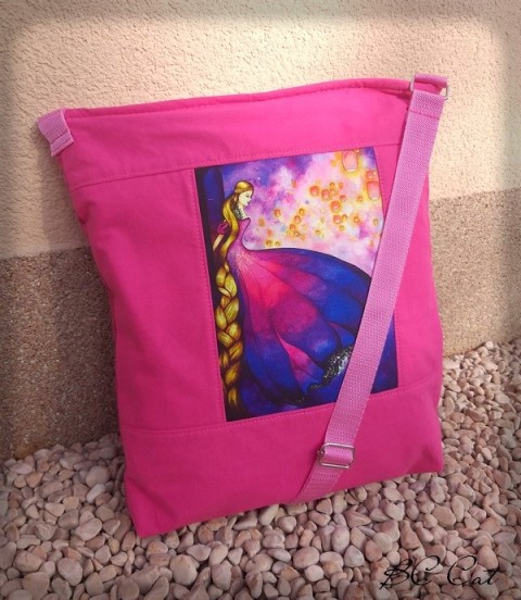 Kabelka - Locika - růžová princezna radost barva kabelky taška fantazie pohádka dívka veselá pestrobarevná 