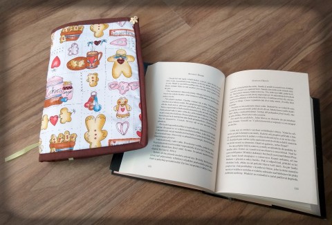 Obal na knihu - perníčky obal čtení pohádka perník cukroví dobroty obal na knihu perníček četba cukrátka recept 