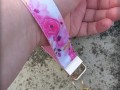 Poutko na klíče - pink - květy