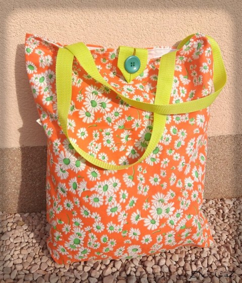 Nákupka - retro květovaná kabelka originální taška příroda ovoce jaro barevná léto město vzorovaná pláž do města na pláž na ven ná nákupy 