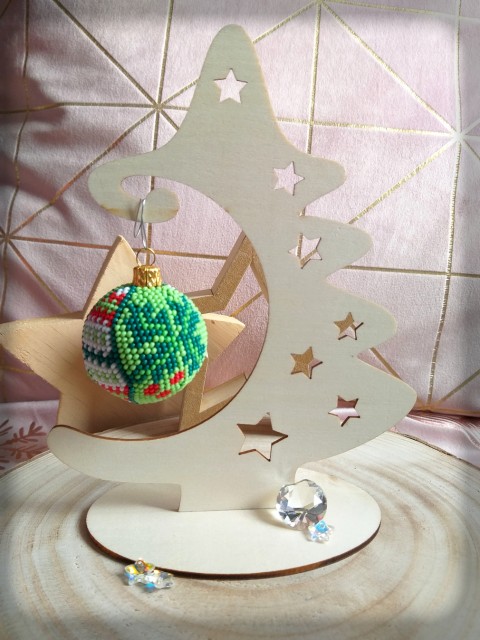 Baňka háčkovaná z korálků no.3 dekorace korálky vánoce sada ozdoba baňky koulička set vánoční ozdoba ozdůbka na stromeček baňka vánoční stromeček 