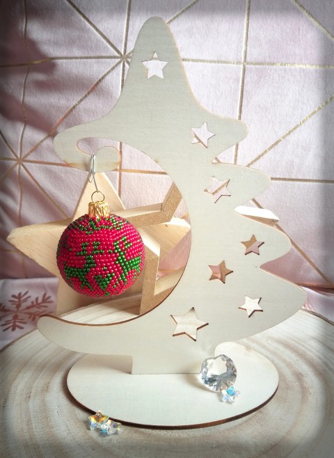 Baňka háčkovaná z korálků no.6 dekorace korálky vánoce sada ozdoba baňky koulička set vánoční ozdoba ozdůbka na stromeček baňka vánoční stromeček 