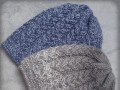 Pletená čepice - modrá no.2