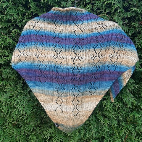Pletený šátek no.1 zima pletení akryl šátek šál pestrobarevný módní doplněk pro zahřátí 