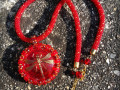 Red and Gold Dragonfly - náhrdelník