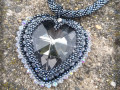 Kouřové srdce - náhrdelník