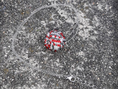 Sníh a jeřabiny - náušnice