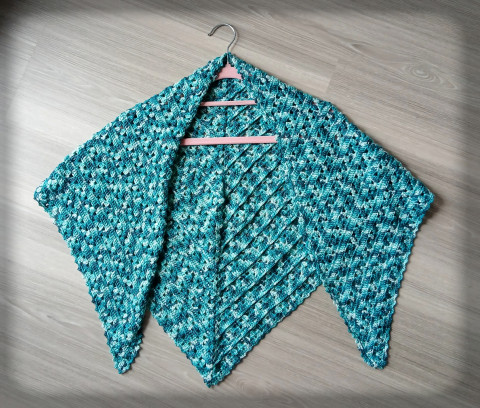 Háčkovaný šátek - střední no.2 zima pletení akryl šátek šál pestrobarevný módní doplněk pro zahřátí 