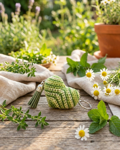 Duhové milování no.17 přívěsek srdce doplněk srdíčko láska háčkování veselé hravé ozdoba pro radost cit zamilovanost milování 