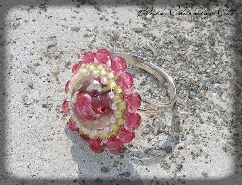 Prstýnek s růži šperk doplněk prsten květina vinutka růže prstýnek růžička 