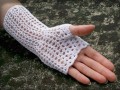 Bílé rukavičky - středně dlouhé