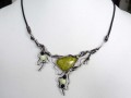 Lizardit s onyxem - náhrdelník