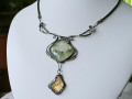 Náhrdelník s prehnitem a citrínem