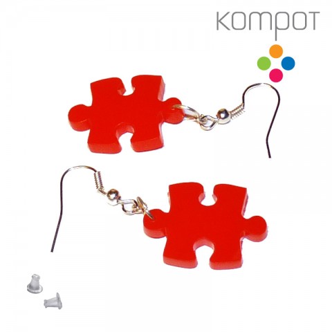 PUZZLE :: červené chirurgická plast antialergický plastové hypoalergenní alergiky antialergenní plexi kompot alergie chirurgická ocel plexisklo plexiglass nealergizující chirurgický pacle paclík paclíky pazle pucle puclíky puclík 