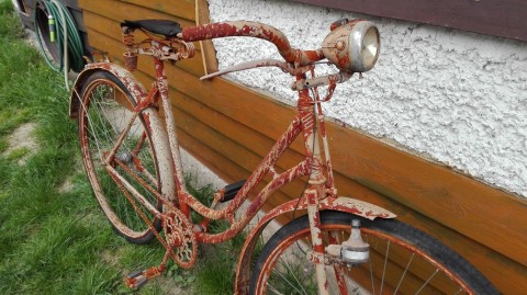 Designový bicykl Heavy rusty bike kov kolo rez 
