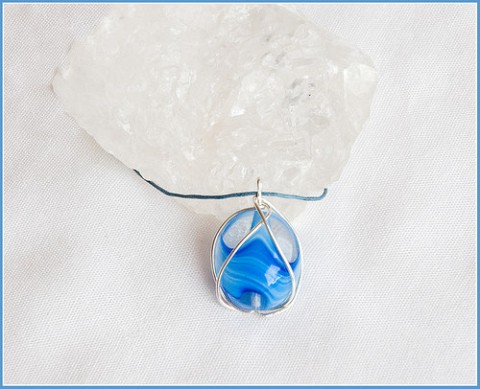 Azurový sen modrý náhrdelník elegance 