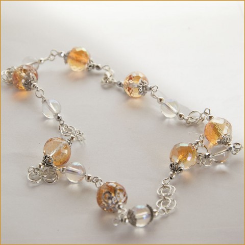 Zlatavé rondelky - náhrdelník náhrdelník zlatá elegance rondelky 