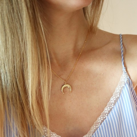 Náhrdelník moon (zlatá) náhrdelník řetízek měsíc nakrk minimalismus půlměsíc moon 