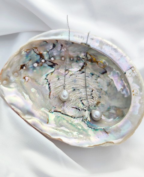 Provlékací náušnice s perlami dárek náušnice romantika romantické perly perla řetízkové perlové sladkovodní 