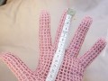 háčkované rukavičky s perličkama
