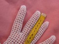 háčkované rukavičky s perličkama