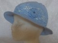 sv.modrý háčkovaný klobouk