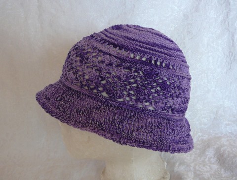 dětský háčkovaný klobouk háčkovaný klobouk letní klobouk fialový klobouk 
