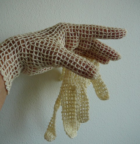 háčkované rukavičky velikost M háčkované rukavičky starobylé rukavičky romantické rukavičky 