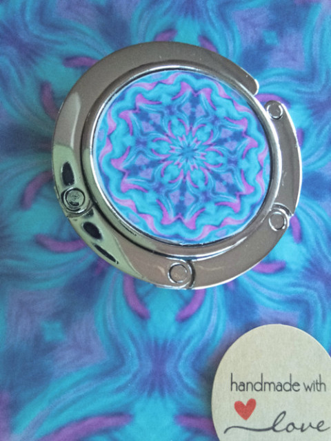 Háček na kabelku  Mandala Zimní čas háček mandala háček na kabelku drobný dárek 