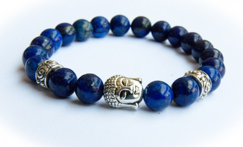 Energetický náramek- Lapis lazuli náramek pánský meditace minerál znamení zvěrokruh čakry lapis lazuli energetický mužský joga budha zvěrokruhu lotus yoga enargie jadeid 