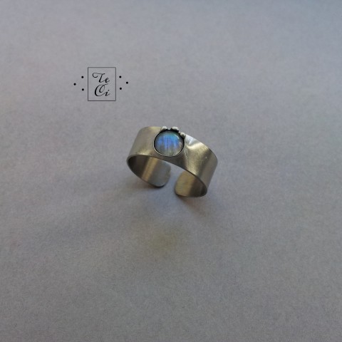 Měsíční prsten šperk dárek měsíční kámen pro ženu pro maminku luna cínovaný prsten pro kamarádku pro manželku teci tanzánie moonstone ring 