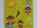 Malované hodiny-opičky