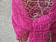 Růžový mohérový svetr