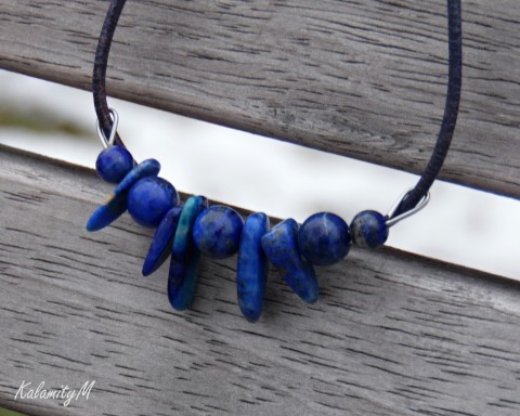 Moudrý náhrdelník(lapis lazuli) náhrdelník dárek nerez bronzit minerály hypoalergenní chirurgická ocel lapis lazuli 