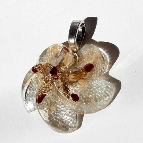 ORGONIT- Růže - *Citrínová* šperk křišťál minerály energie drahé kameny osobní orgonit stones.luxusní pendant 