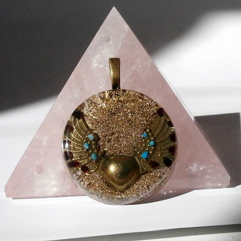 Orgonit *ochranná Andělská křídla* šperk křišťál minerály energie drahé kameny osobní orgonit stones.luxusní pendant 