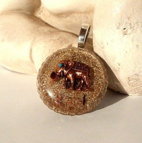 ORGONIT *Sloník štěstí*, 2 šperk křišťál minerály energie drahé kameny osobní orgonit stones.luxusní pendant 