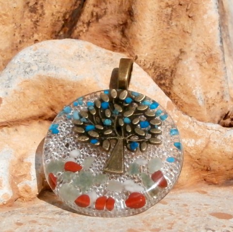 *Strom života* s Tyrkenitem šperk křišťál minerály energie drahé kameny osobní orgonit stones.luxusní pendant 