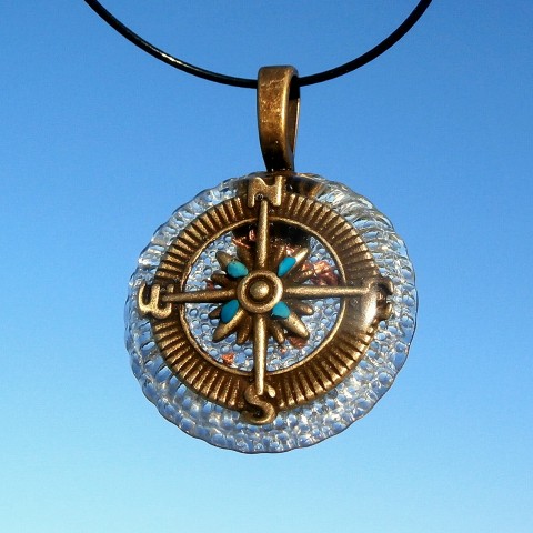 ORGONIT *Kompas* šperk křišťál minerály energie drahé kameny osobní orgonit stones.luxusní pendant 