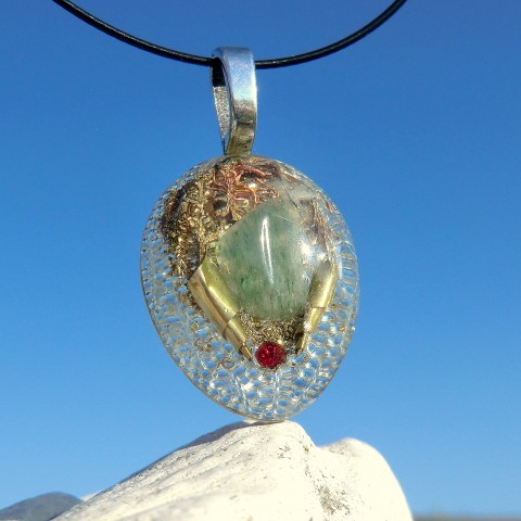 Orgonit, *Avanturínový oříšek* šperk křišťál minerály energie drahé kameny osobní orgonit stones.luxusní pendant 