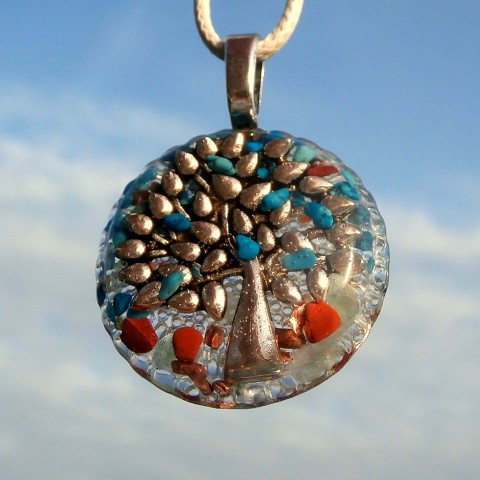 *Strom života* s Tyrkenitem šperk křišťál minerály energie drahé kameny osobní orgonit stones.luxusní pendant 
