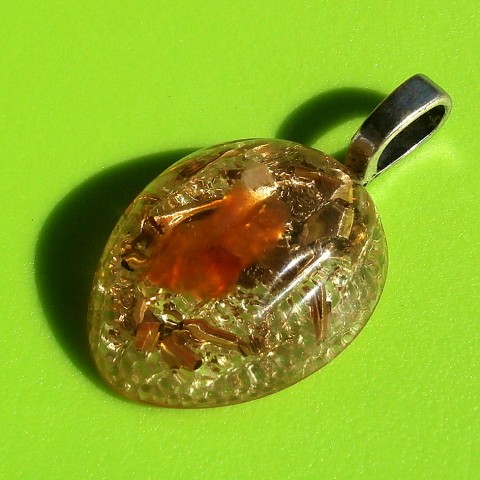 Orgonit *Karneolový oříšek* šperk křišťál minerály energie drahé kameny osobní orgonit stones.luxusní pendant 