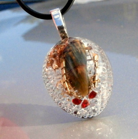 Orgonit, *Sokolí oko oříšek* šperk křišťál minerály energie drahé kameny osobní orgonit stones.luxusní pendant 