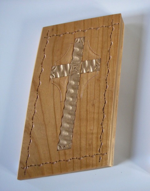 Bible s křížem křížek kříž bible dřevěná dekorace dřevěný kříž náboženské motivy 