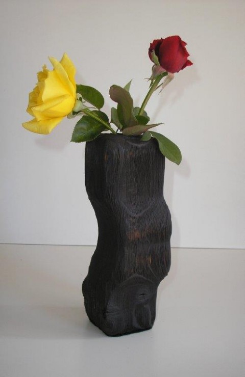 Váza na jmelí dřevo váza eben 