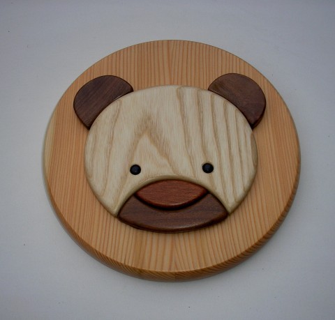 Obrázek medvídka - slevová nabídka dřevo dekorace dárek medvídek hračka obrázek akce sleva 