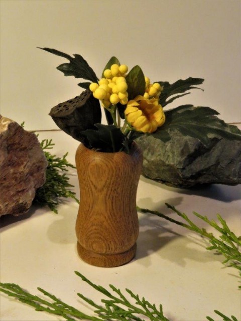 Dóza na suchou dekoraci 4 dřevo váza řezba dárek vánoce dóza plastika květiny narozeniny dub jasan umění mahagon eben truhlář suchá dekorace 